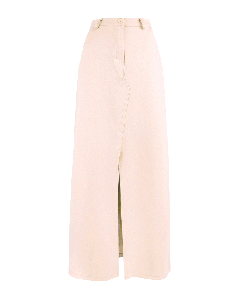 Maxi Jersey Rock mit Schlitz vorne
