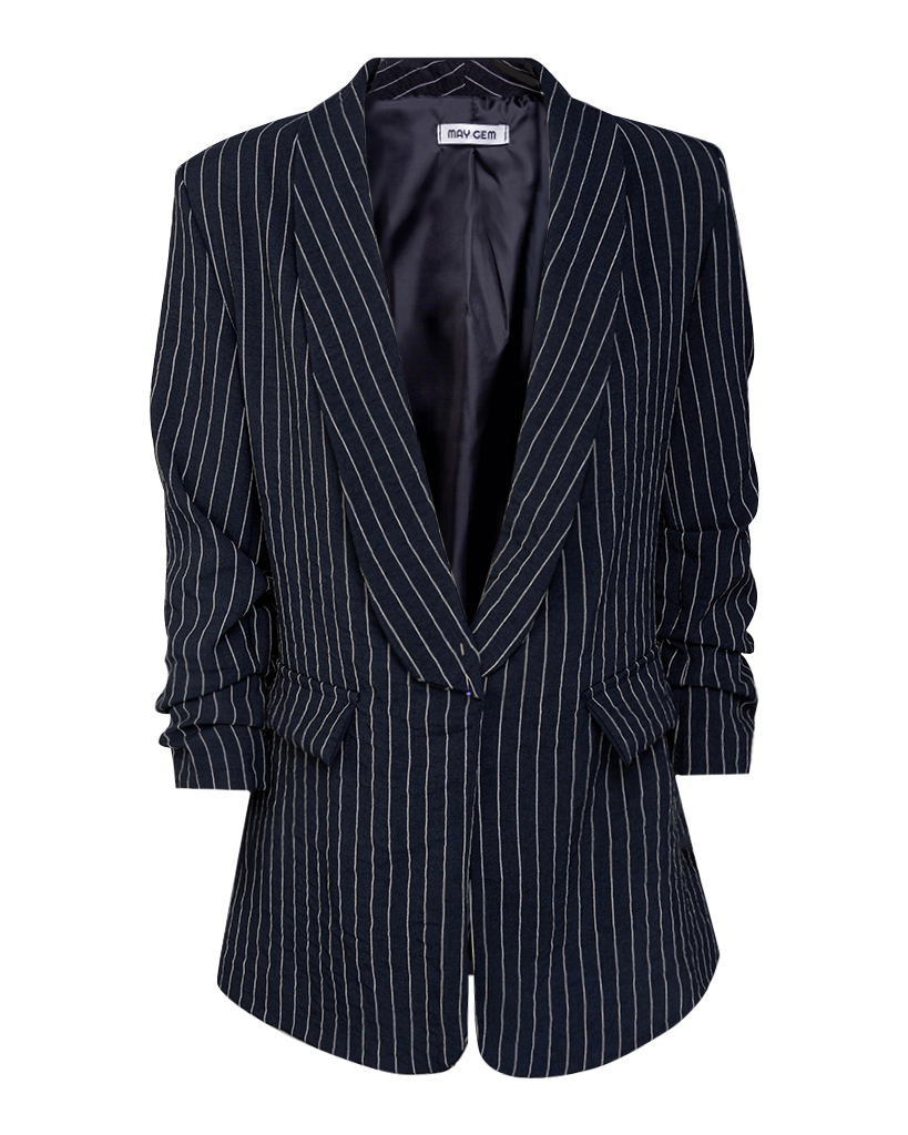 Blazer Nadelstreifen Leinen-Optik Blazer Nadelstreifen Leinen-Optik