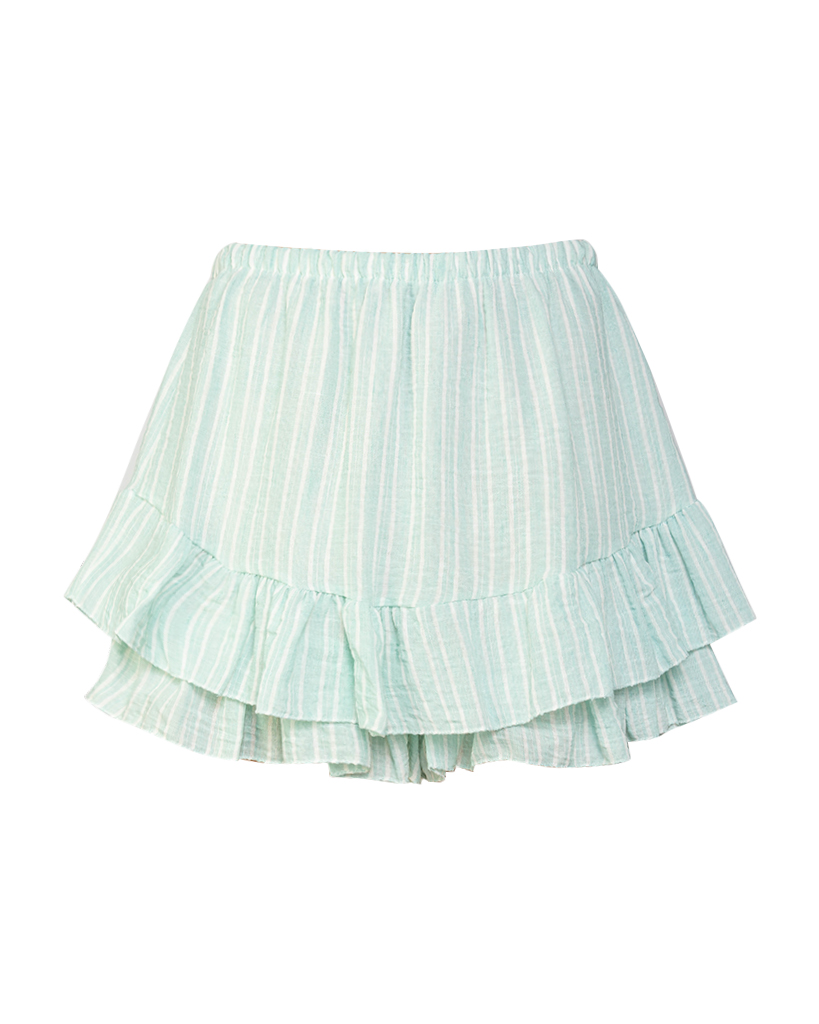Skort gestreift mit Valance Saum Skort gestreift mit Valance Saum