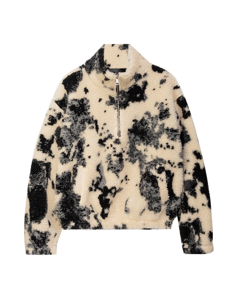 Teddy Sweater mit Kuh muster