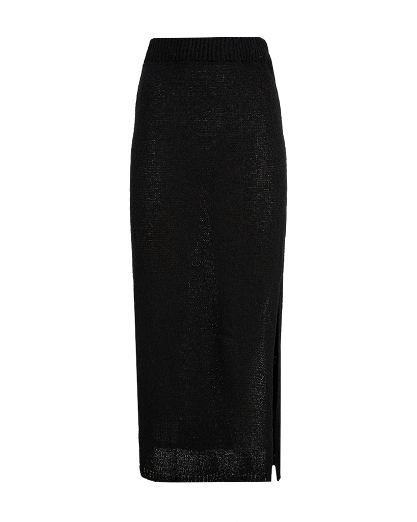Midi Strick Rock mit Schlitz Midi Strick Rock mit Schlitz