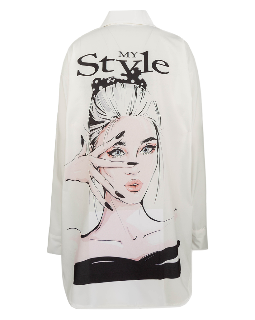 Bluse mit Girl-Prints Bluse mit Girl-Prints