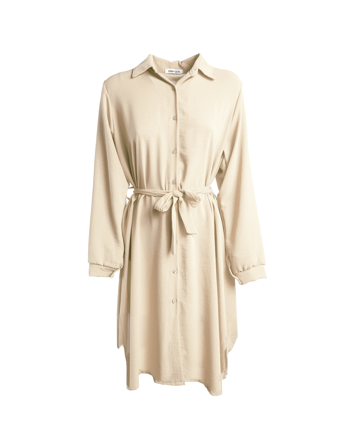 Hailey kurzes Hemdblusenkleid langarm