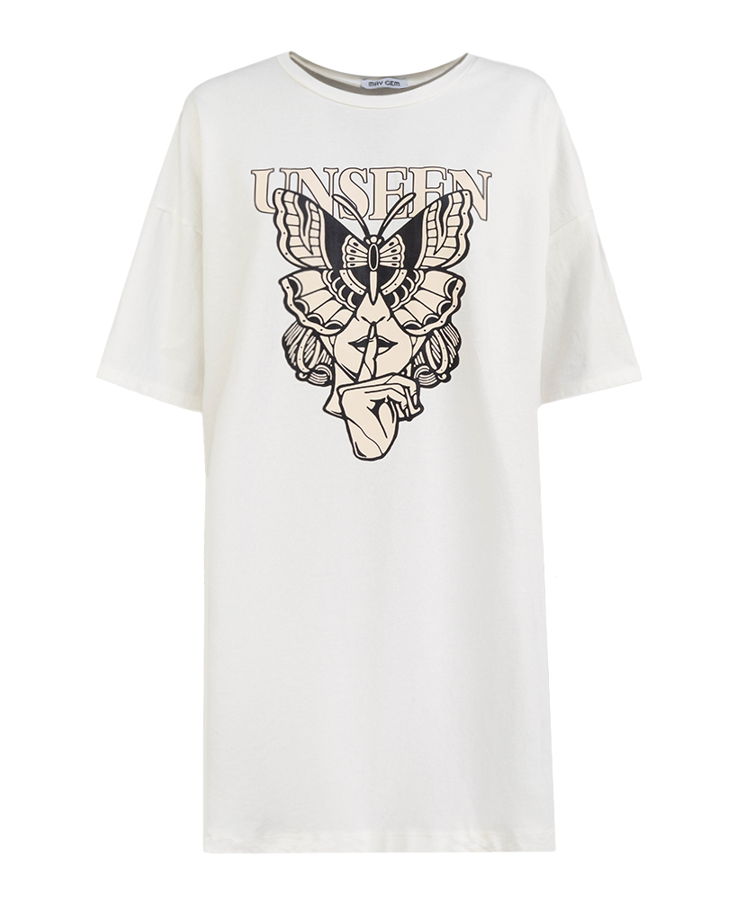 langes T-Shirt mit Print: Unseen