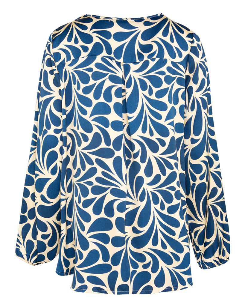 Viskose Bluse mit Print Flower/ Waterdrop