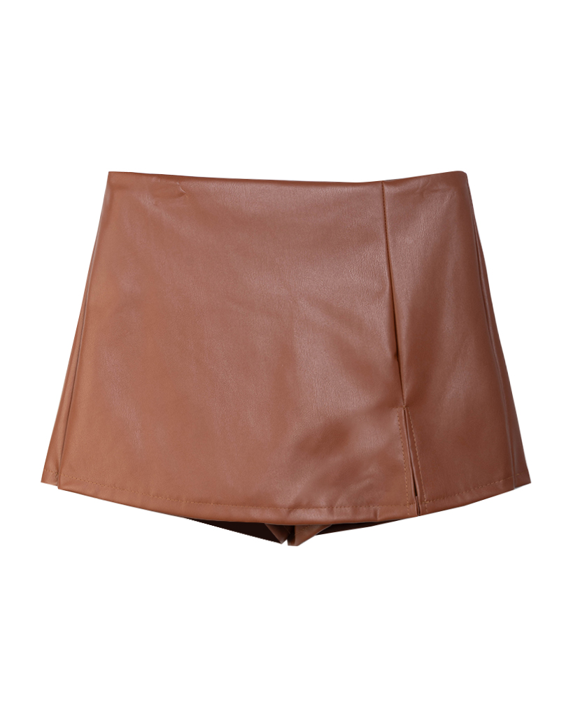 Leder Skort