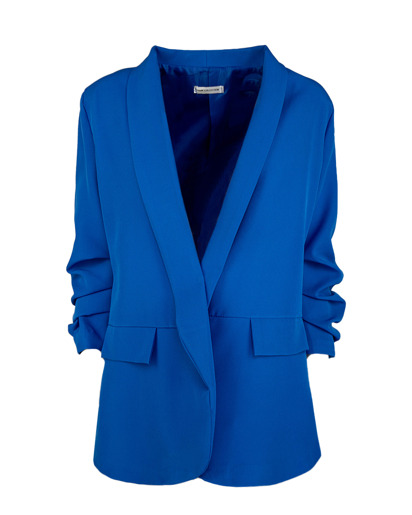 Blazer mit gerafften Ärmeln Blazer mit gerafften Ärmeln