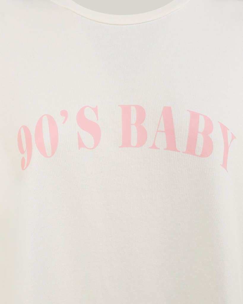 langes T-Shirt mit Print: 90's Baby