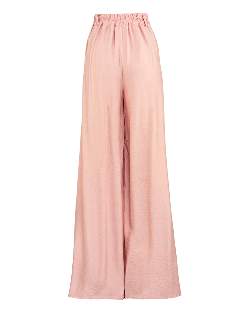 Viskose Hose mit weitem Bein und Gürtelschlaufen