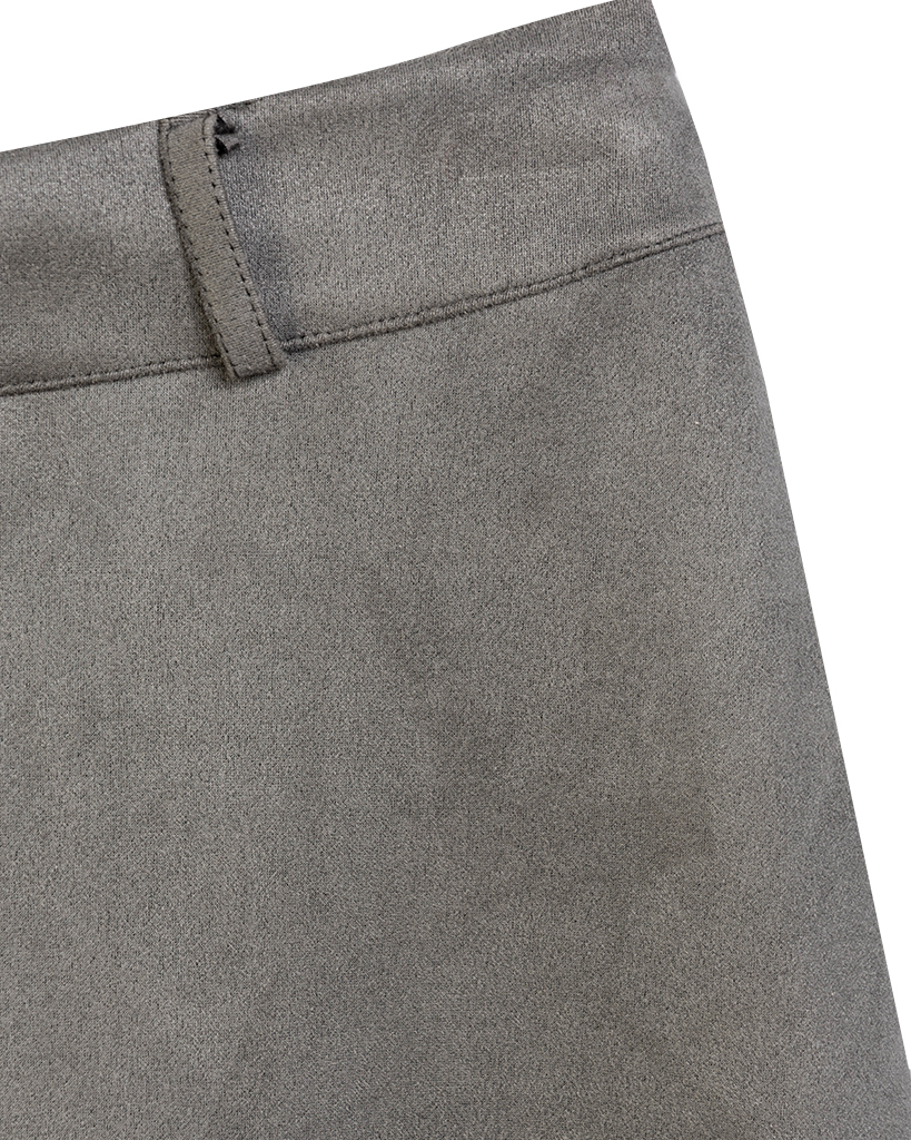 Midi Rock aus velour Leder Midi Rock aus velour Leder