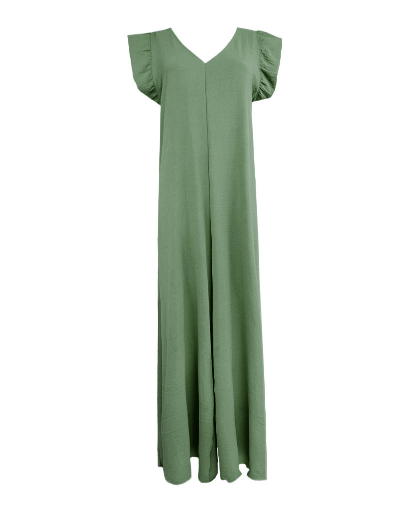 Oversize Jumpsuit mit kurzen Valance-Ärmeln