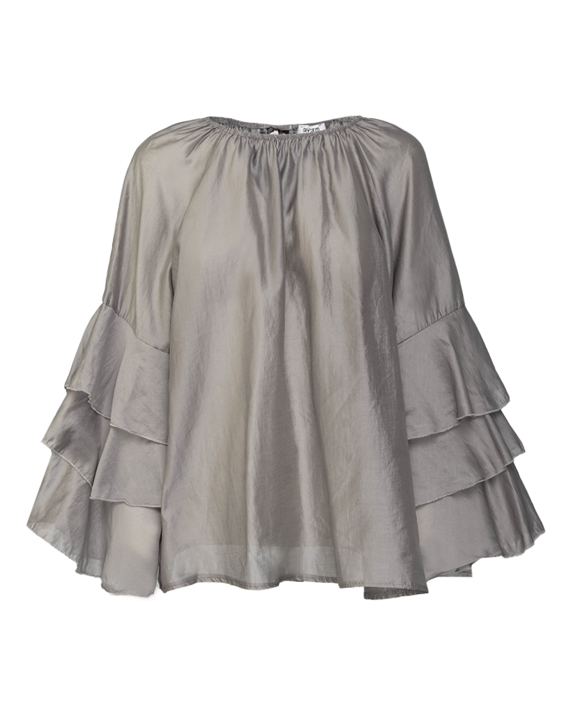 leichte Bluse mit Valance leichte Bluse mit Valance