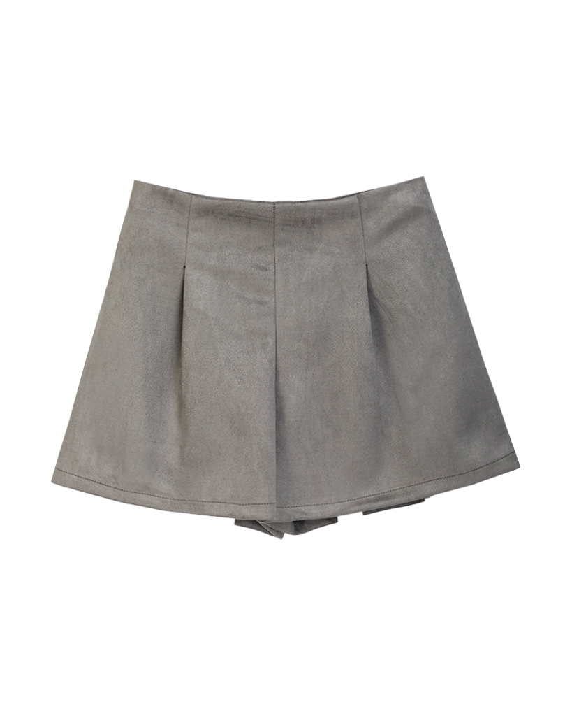 Velour Leder Shorts mit halber gummiband Velour Leder Shorts mit halber gummiband