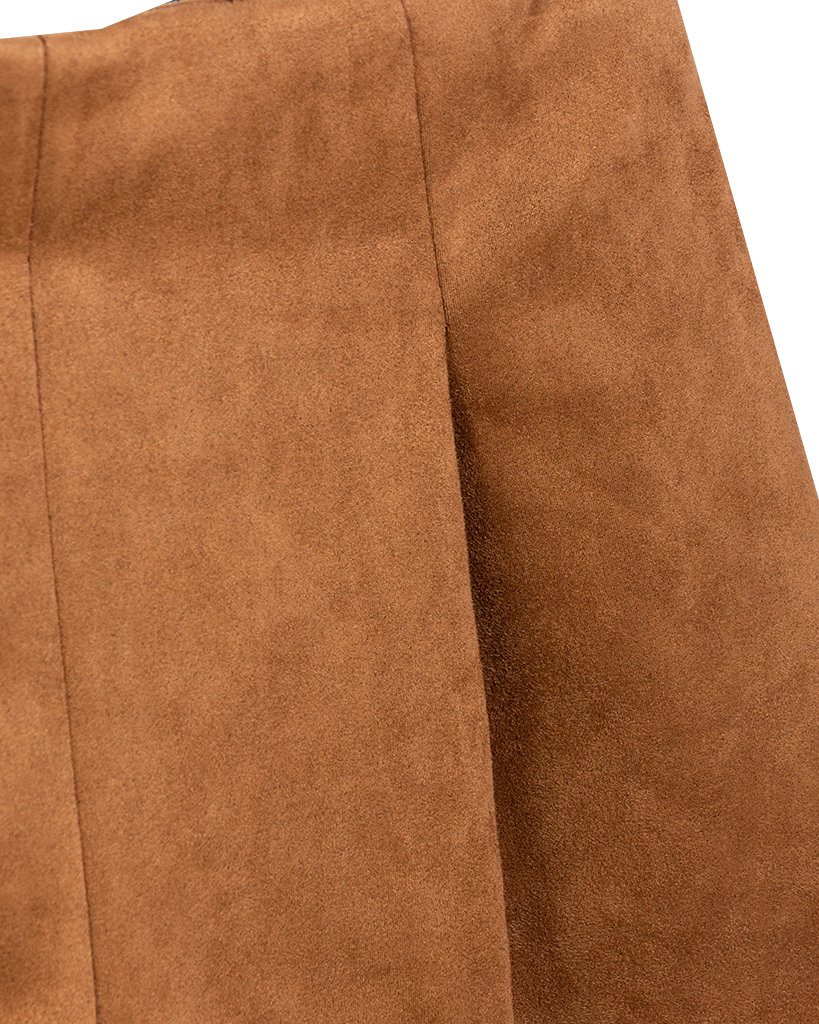 Velour Leder Shorts mit halber gummiband Velour Leder Shorts mit halber gummiband
