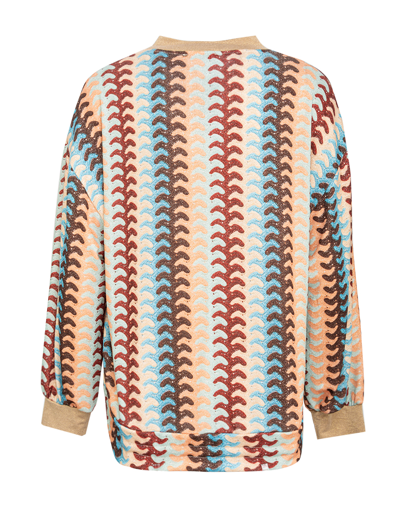 Feinstrick Jacke mit Lurex Muster Feinstrick Jacke mit Lurex Muster