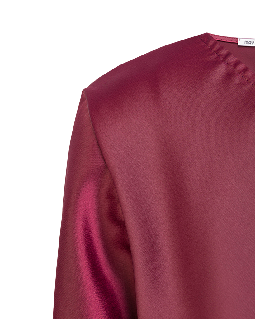 Satin langarm Bluse Satin langarm Bluse