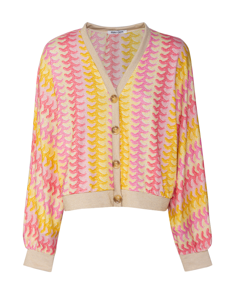 Bunte Cardigans mit Lyrex Bunte Cardigans mit Lyrex