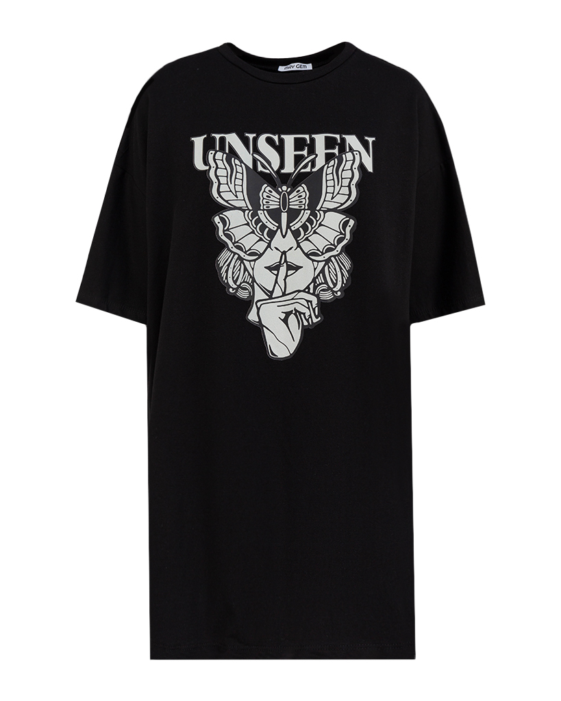 langes T-Shirt mit Print: Unseen langes T-Shirt mit Print: Unseen