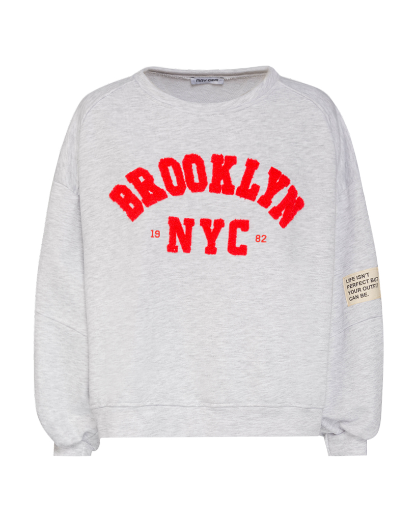 Sweatshirt "Brooklyn NYC" Stickerei