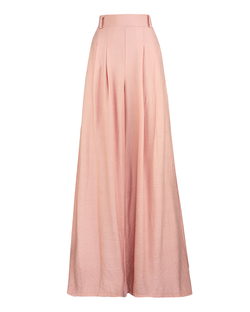 Viskose Hose mit weitem Bein und Gürtelschlaufen