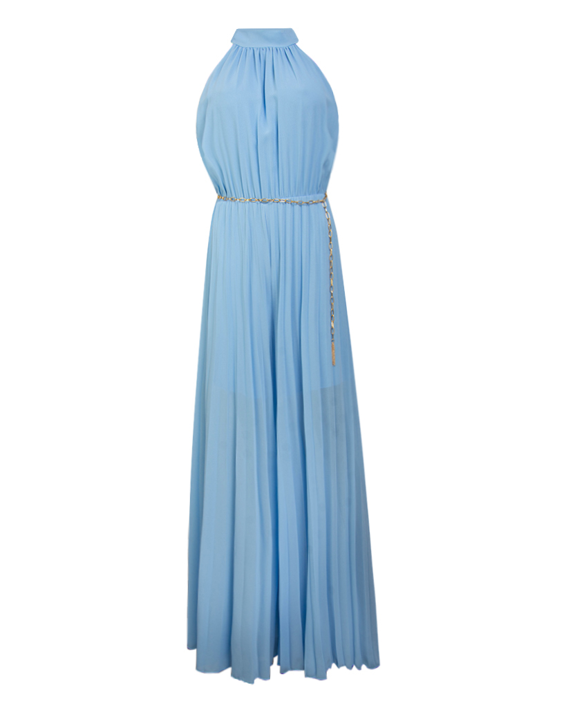 Jumpsuit aus Plissee - ärmellos