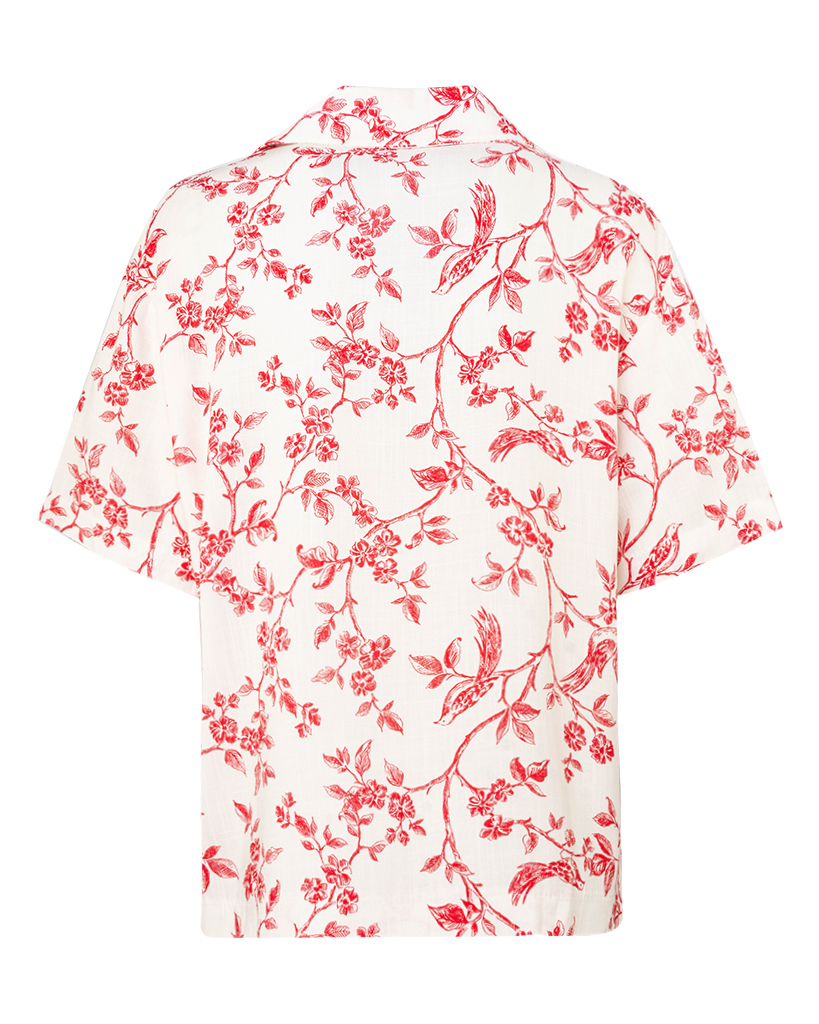 Oversize Hemd mit floralem Print und Brusttasche Oversize Hemd mit floralem Print und Brusttasche