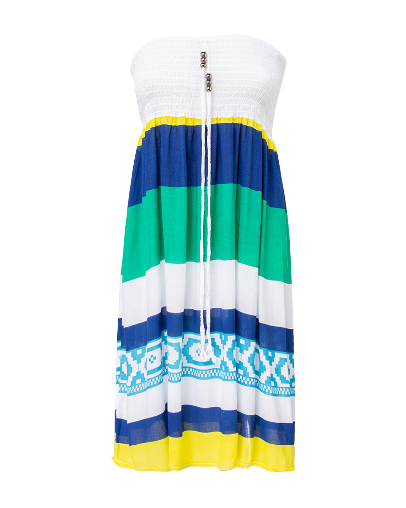 Midi Kleid Bandeau Neckholder