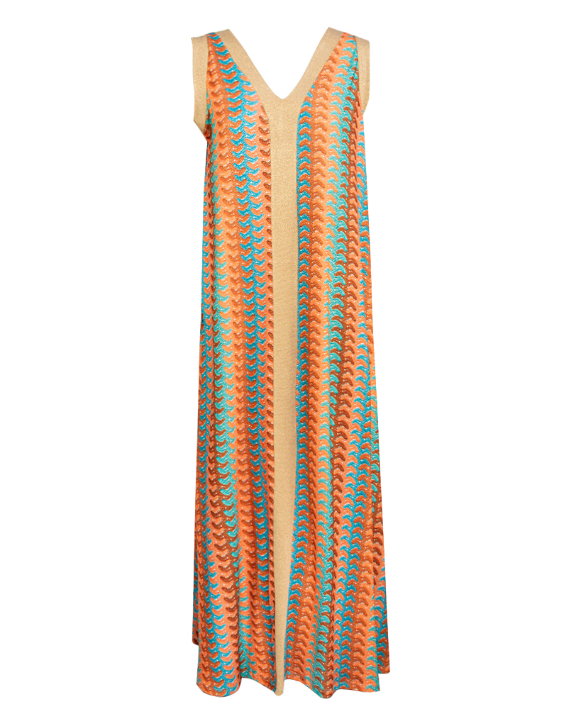 Feinstrick Kleid mit Lurex Muster Feinstrick Kleid mit Lurex Muster