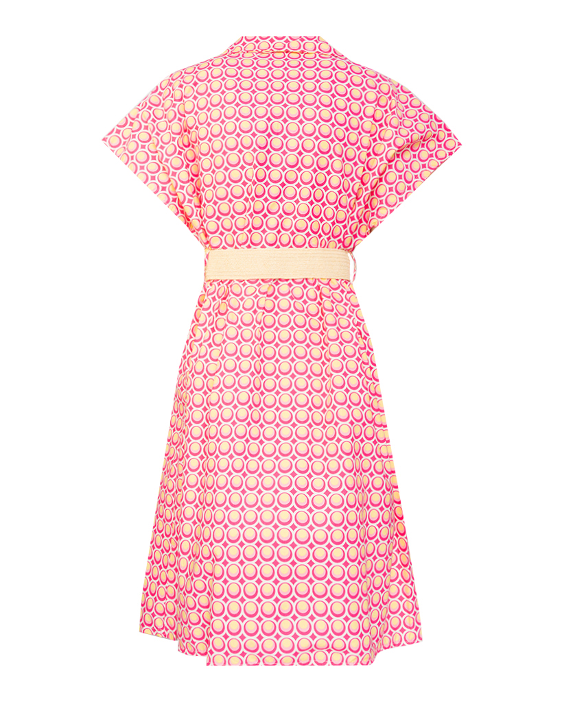 Kleid Bubble-Muster mit Gürtel Kleid Bubble-Muster mit Gürtel