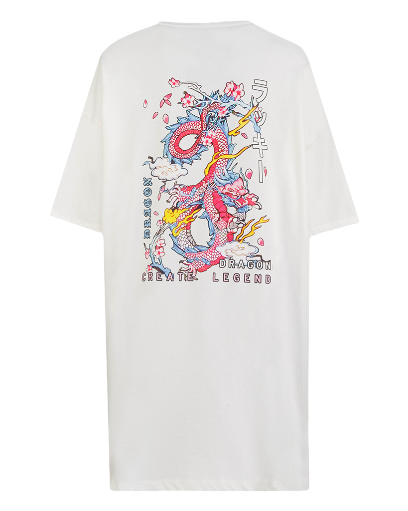 langes T-Shirt mit Print: Drache langes T-Shirt mit Print: Drache