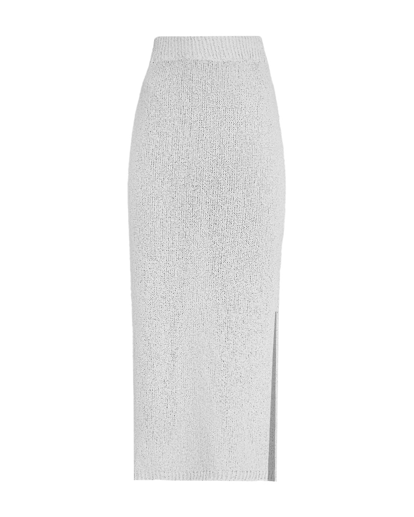 Midi Strick Rock mit Schlitz