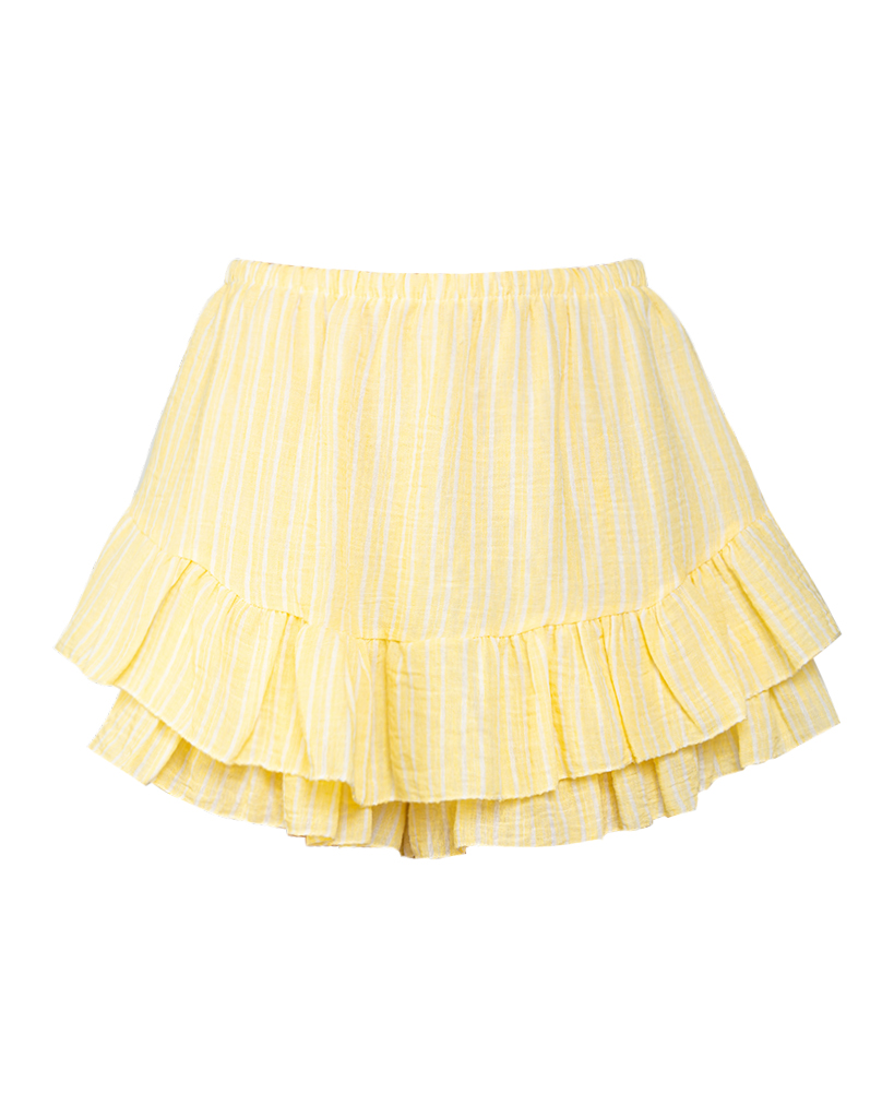 Skort gestreift mit Valance Saum Skort gestreift mit Valance Saum