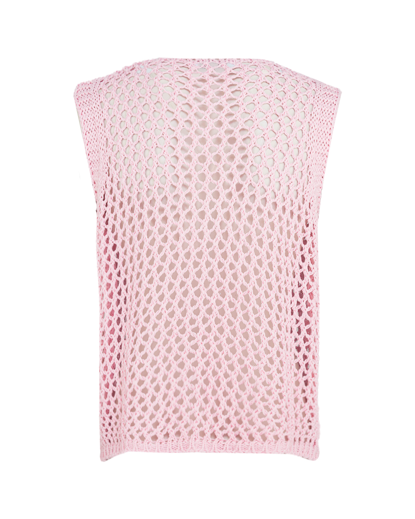 grobe Strick-Weste mit Schleifenverschluss grobe Strick-Weste mit Schleifenverschluss