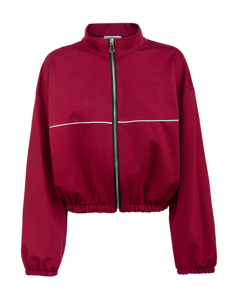 Trainingsjacke mit Reißverschluss und Streifen