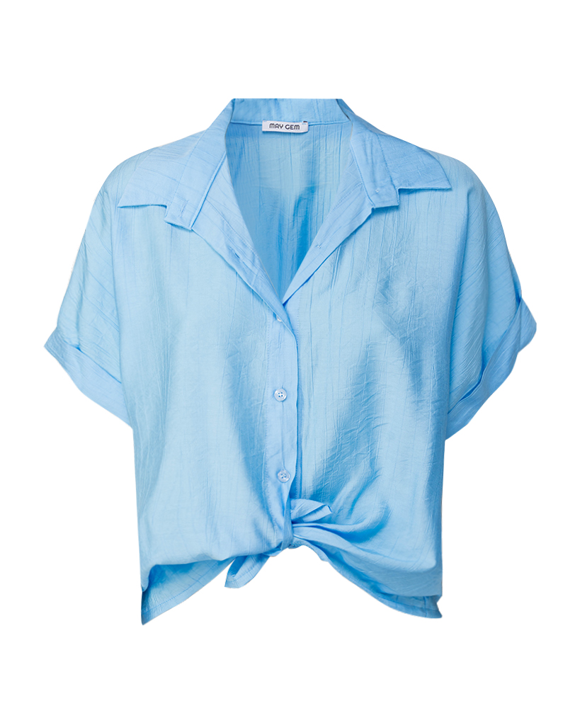Hemd Bluse mit Knotendetail – Lässige Sommerbluse in Einheitsgröße