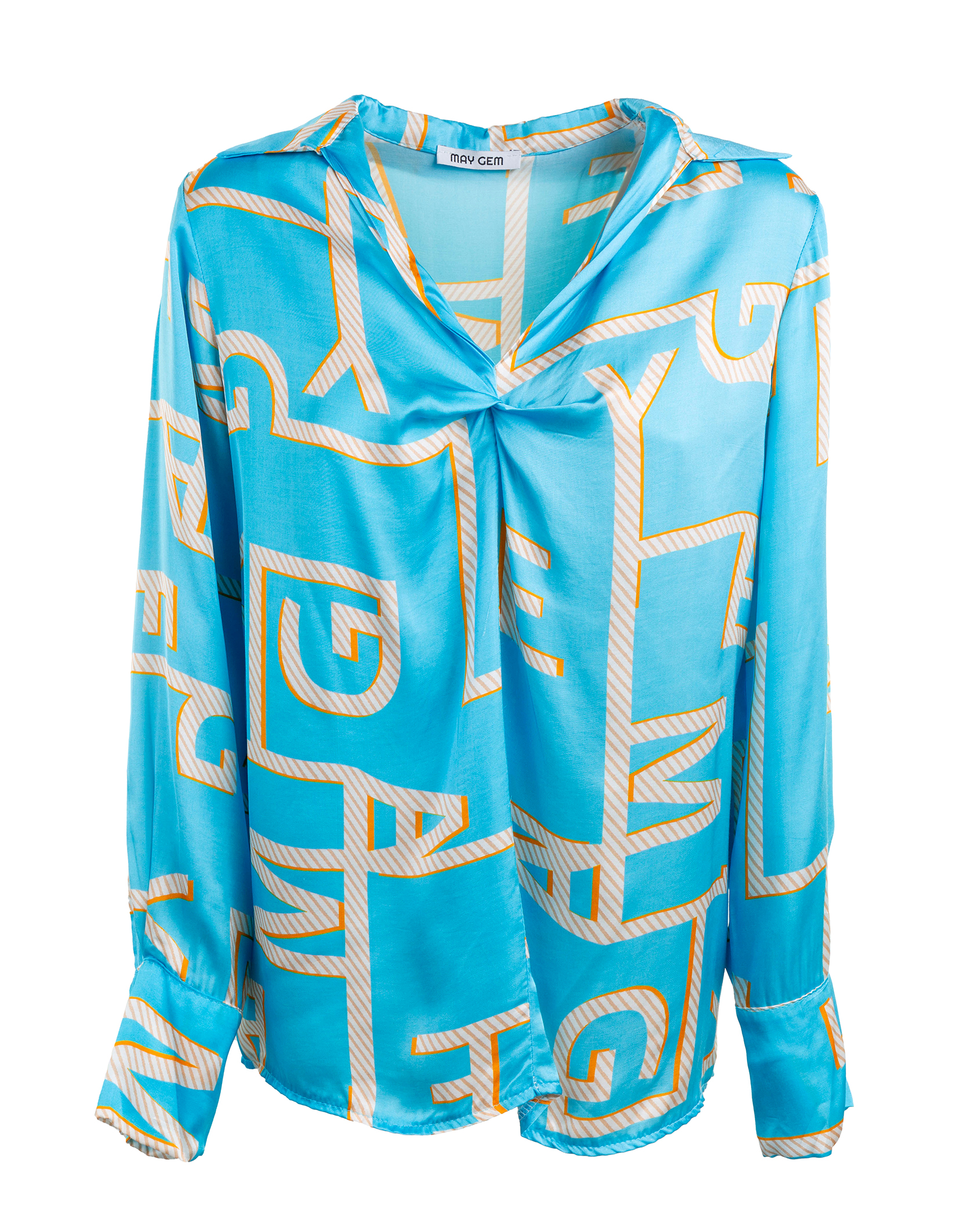 seidige May Gem Print Bluse