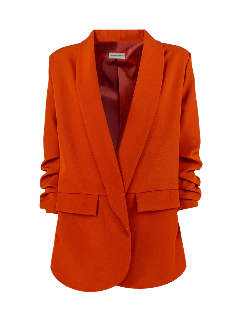 Blazer mit gerafften Ärmeln Blazer mit gerafften Ärmeln