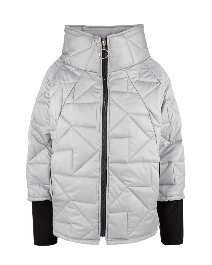 Steppjacke mit weitem Kragen