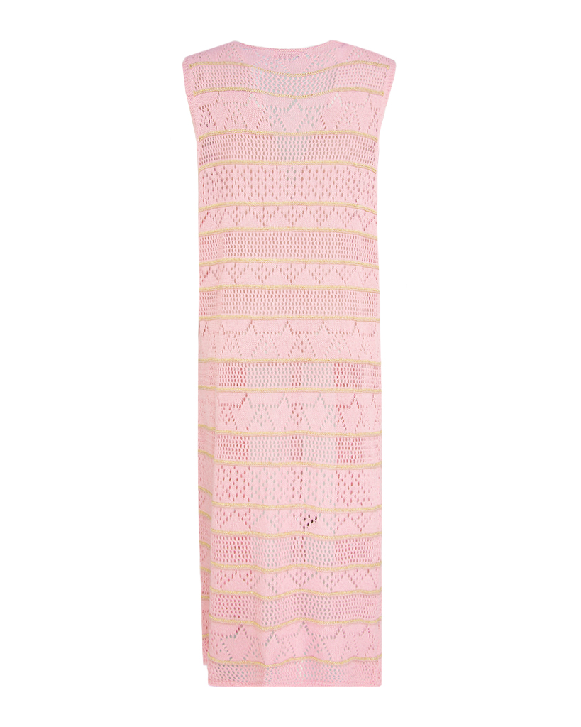 midi Strick Weste mit Lurex-Streifen midi Strick Weste mit Lurex-Streifen