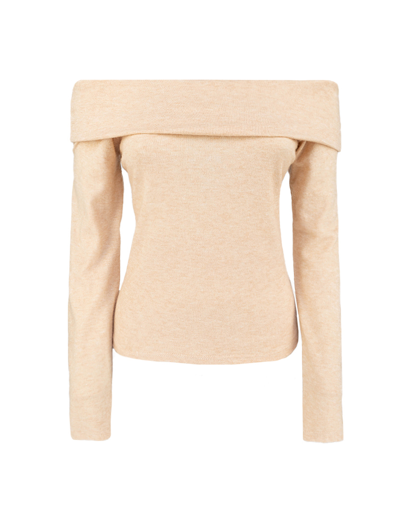 Adriana Feinstrick Shirt mit Carmenausschnitt