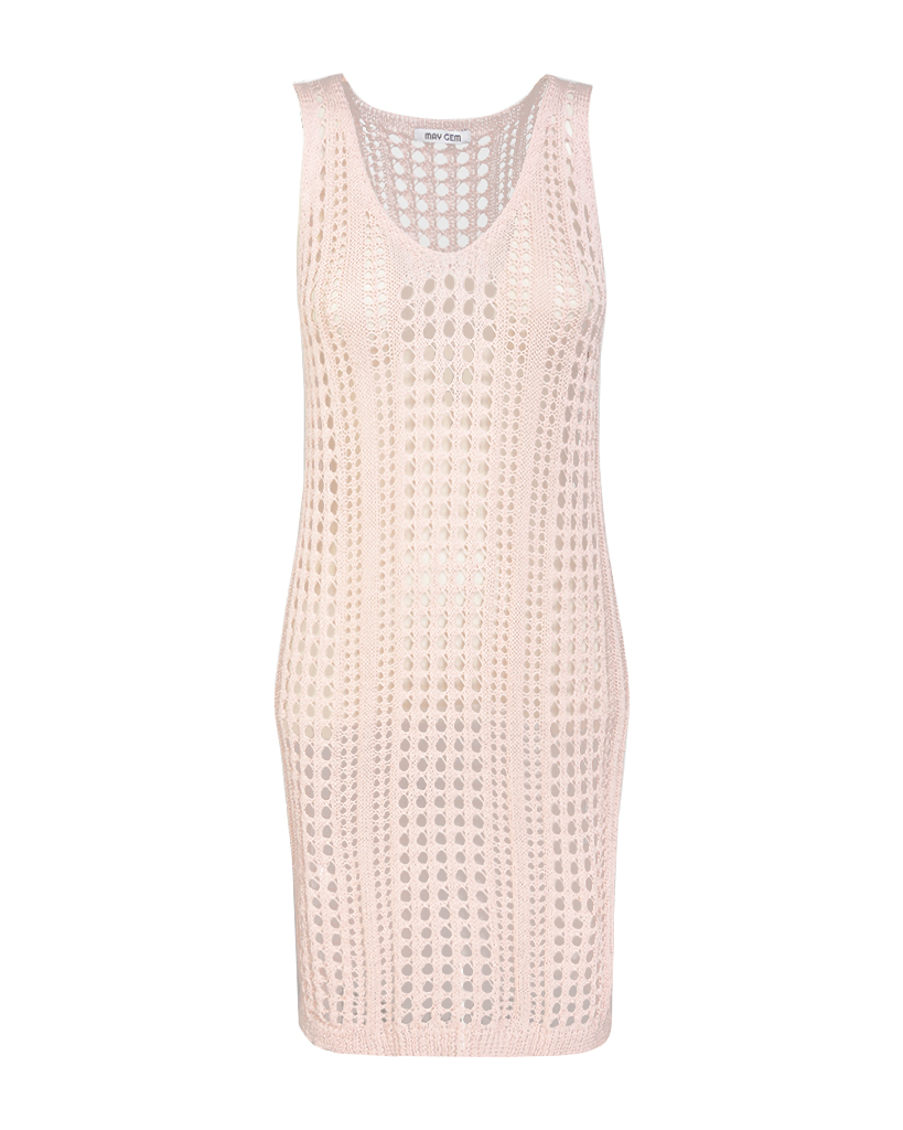 Midi Netz-Kleid ärmellos Midi Netz-Kleid ärmellos