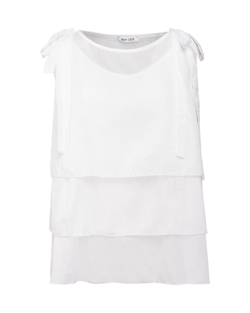 Top mit Stufen leicht transparent Top mit Stufen leicht transparent