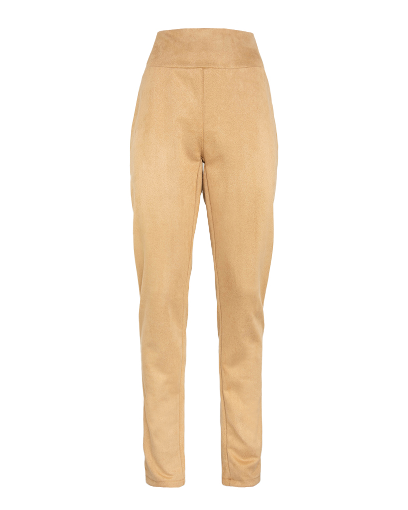 Velour Leggings mit breitem Bund Velour Leggings mit breitem Bund