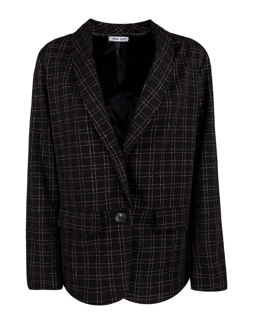 Blazer Karo-Lurex-Muster