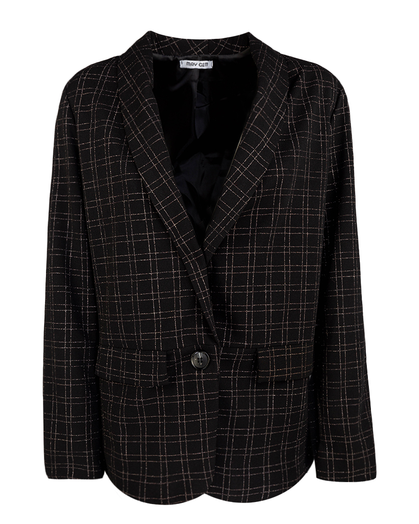 Blazer Karo-Lurex-Muster Blazer Karo-Lurex-Muster