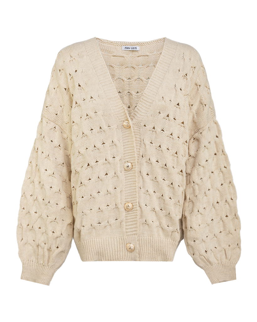 Strickjacke mit Zopfmuster Strickjacke mit Zopfmuster