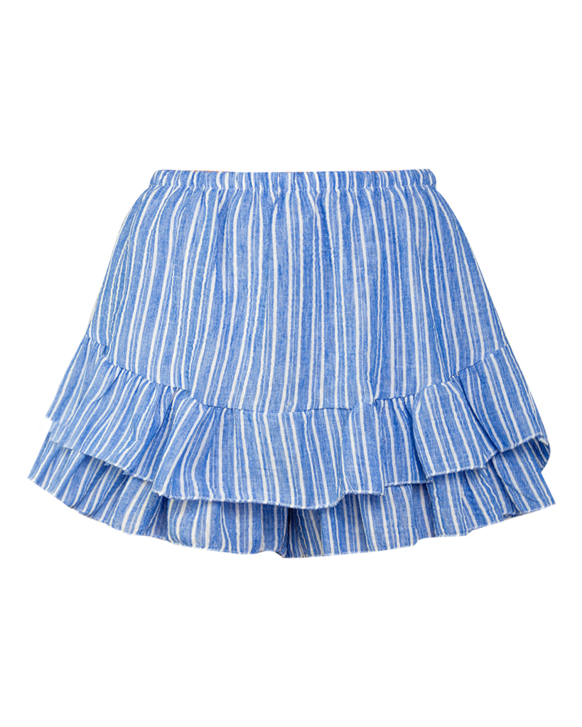 Skort gestreift mit Valance Saum Skort gestreift mit Valance Saum