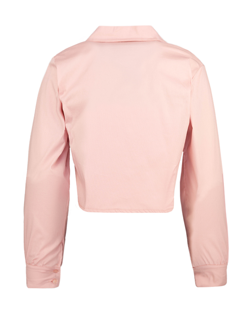 Cropped Hemd aus Baumwolle