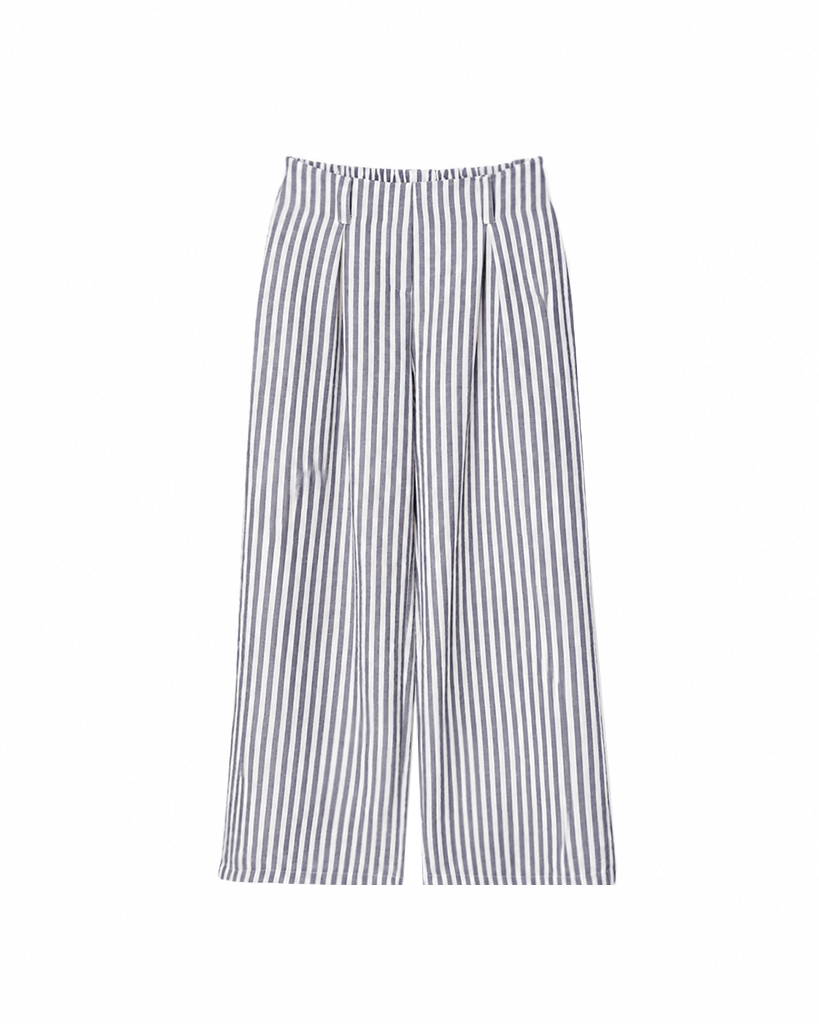 Gestreifte Wide Leg Culotte Hose