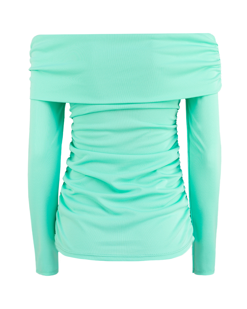 Off-Shoulder langarm Shirt